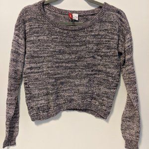 HM Gray Cropped Gray Speckled Top | HM